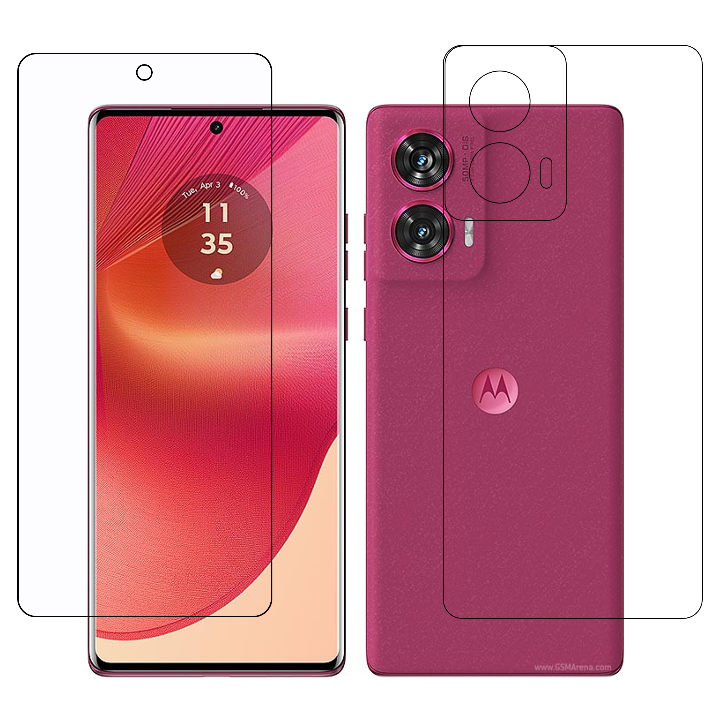 Motorola Edge 50 Fusion (Front & Back) TPU Protective Compatible Flexible Unbreakable Mobile Screen Protector
